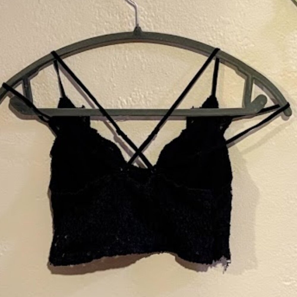 Anemone Black Lace Bralette (M)